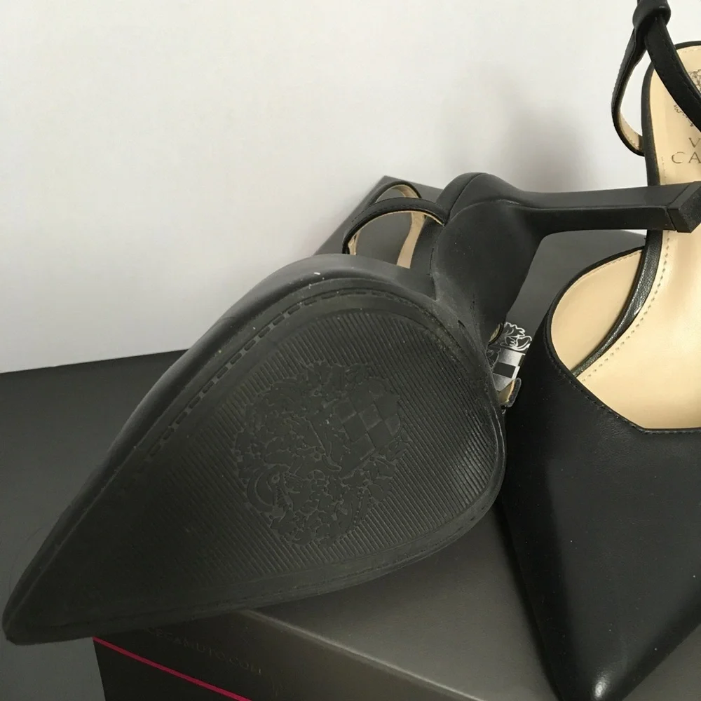 Vince Camuto Sarlota Black Strappy Heels - Picture 3 of 6